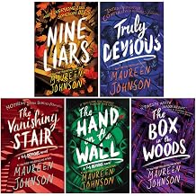 Truly Devious Series 5 Books Collection Set By Maureen Johnson Nine Liars, Truly Devious, The Vanishing Stair, The Hand on the Wall, The Box in the Woods
