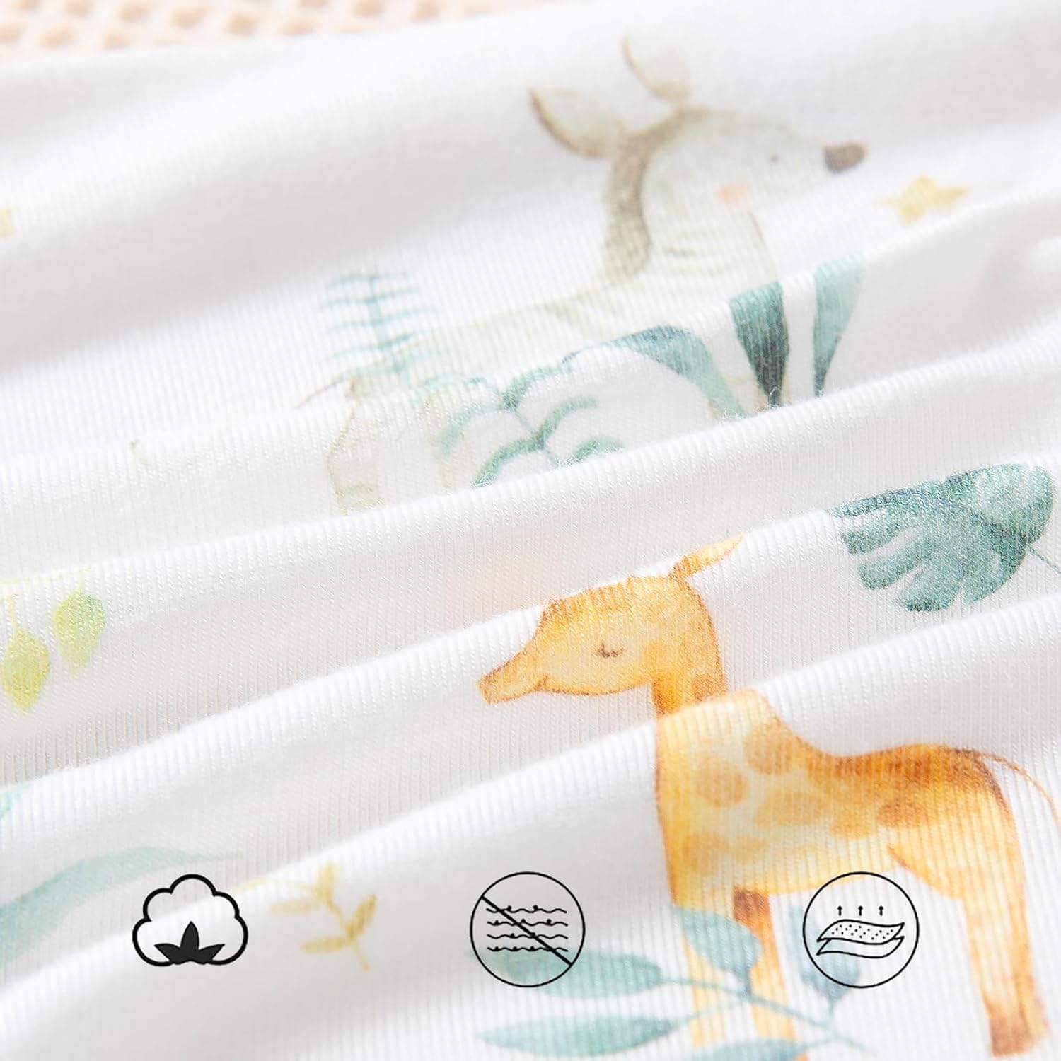 Baby Decorative Pillow, Printing Design, Cartoon Design Pillow, Made of Bamboo Cotton, Removable (Forest Park, 19 * 38cm)