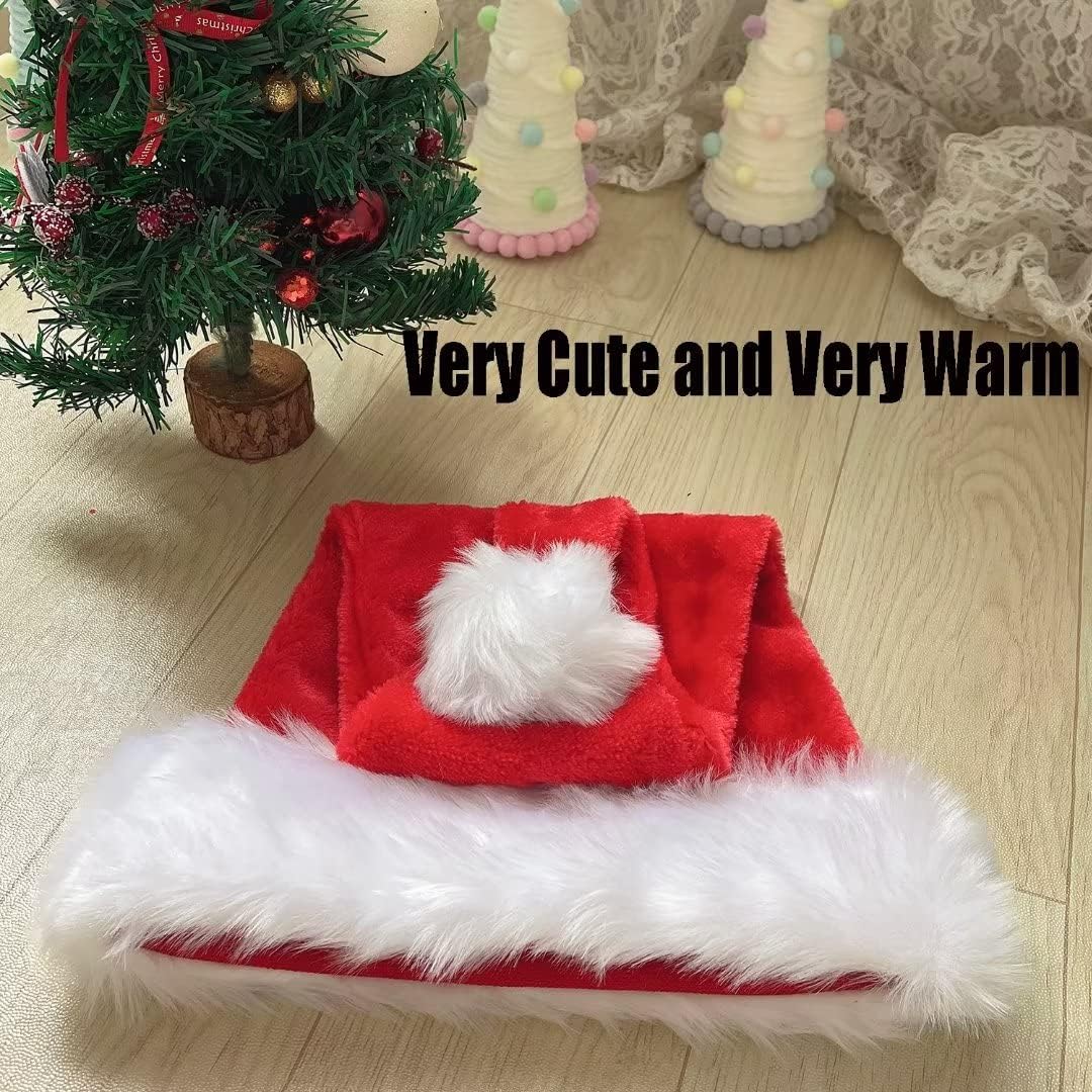 OLLULL Deluxe Adults Santa Hat for Colorful Christmas Available Colors: Black, Green, Blue, Pink, Red
