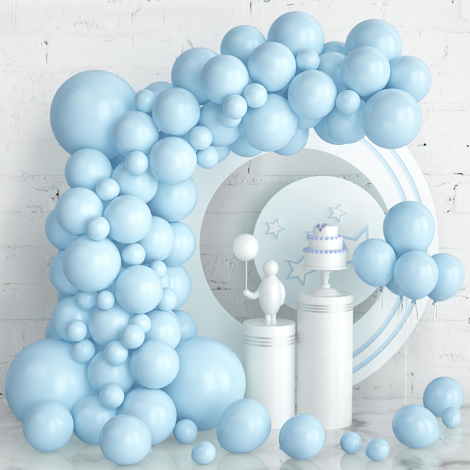 Kit Palloncini Blu E Oro 111 Pezzi - Per Feste, Compleanni, Matrimoni, Decorazioni Ad Arco - Foto 9