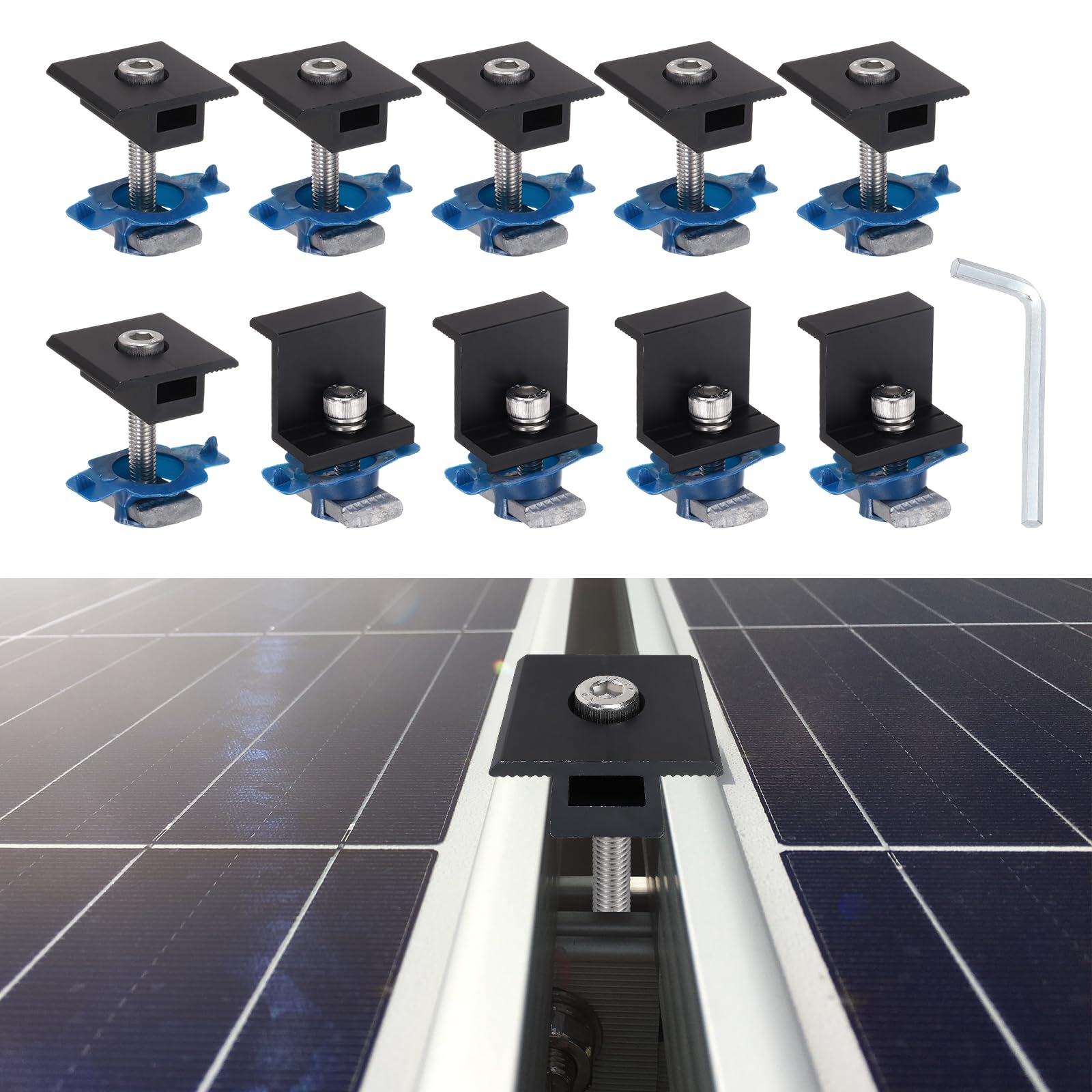 Kit de montaje de panel solar para instalar placas solares de 35 mm en techos rurales