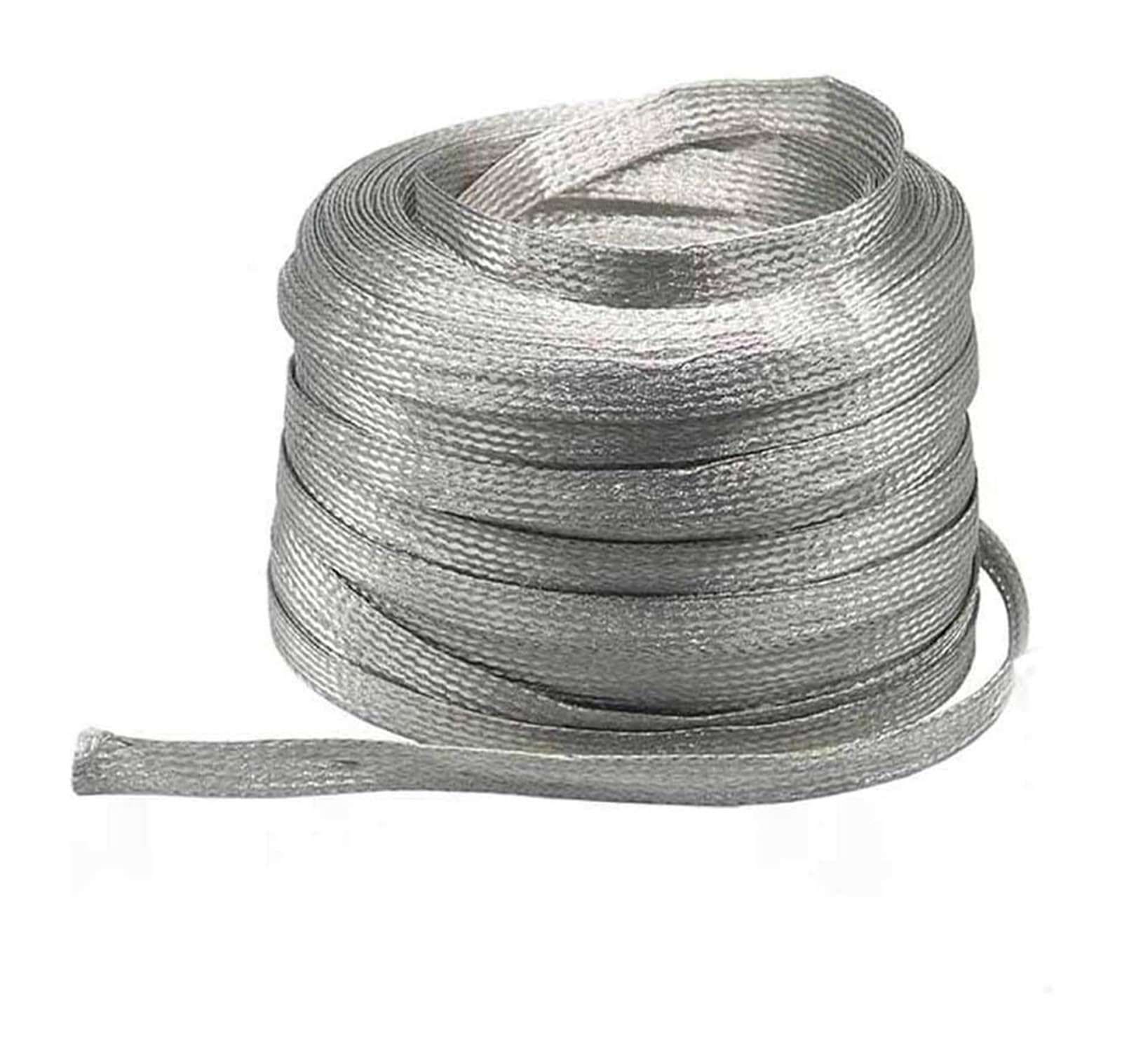 Geflochtenes Erdungsband, Auto-Erdungsband, flacher, geflochtener, verzinnter Kupferdraht, 1 mm x 5–8 10 m(4#)