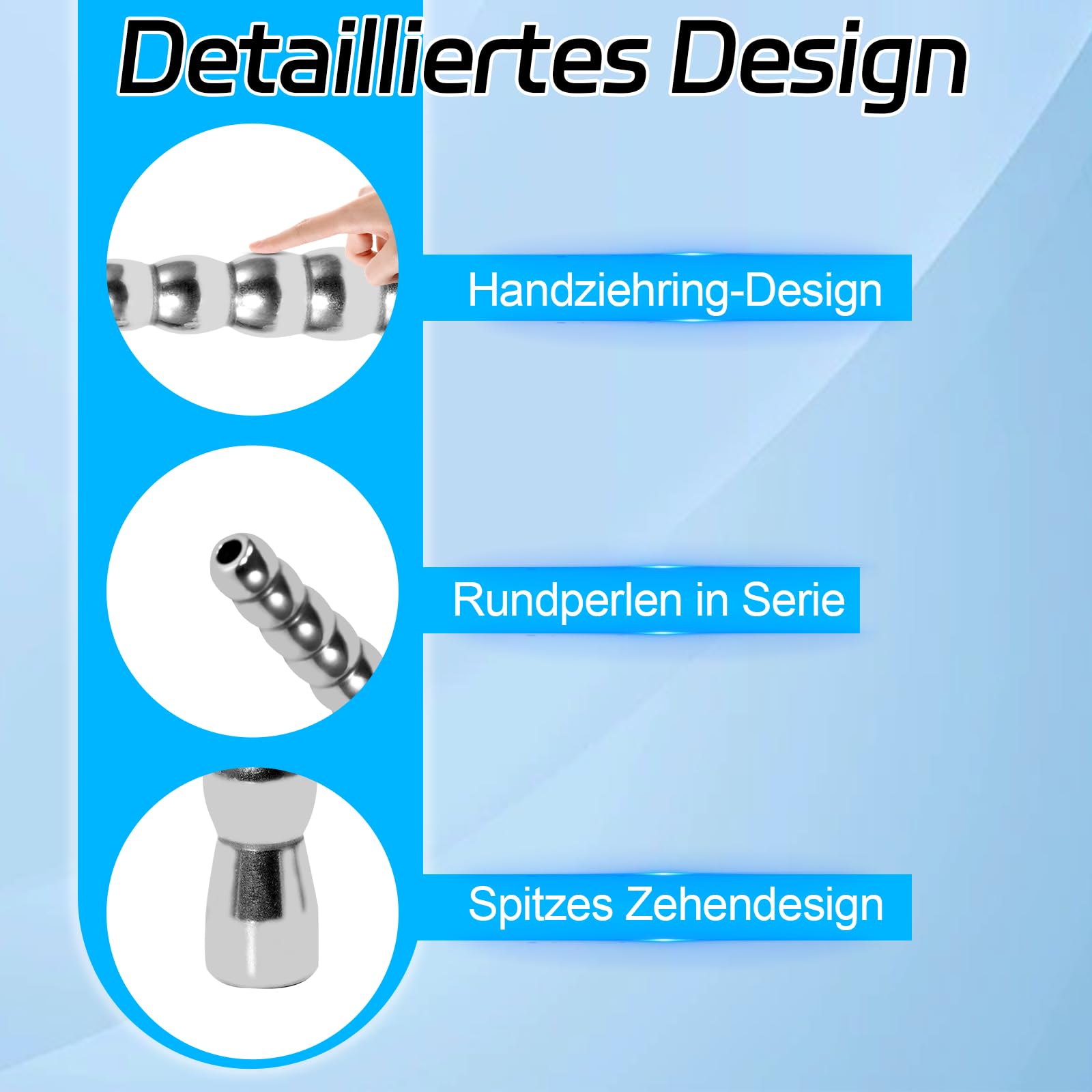 Dilatateur Urètre en Acier Inoxydable avec 8 Boules Sonde Uretre Pénis Creux en Métal Prostate Stimulant Barre de Masturbation pour Hommes Jouet Sexuel Fétiche Extrême pour Hommes (L)