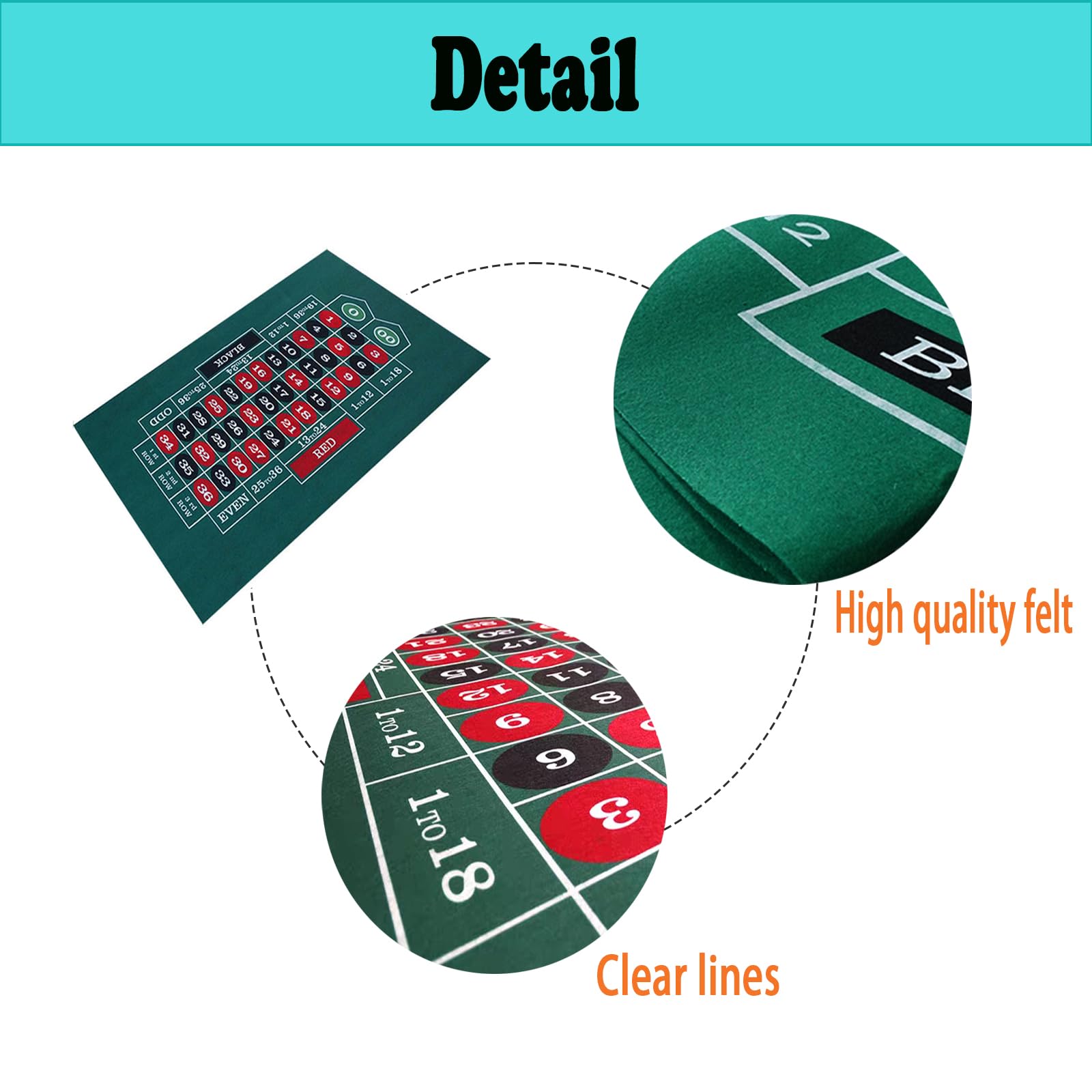 Alfombrilla de póquer para mesa de póquer, alfombrilla de póquer, diseño de doble cara, alfombrilla de fieltro de doble cara, juego de mesa de fieltro, 60 x 90 cm (A)