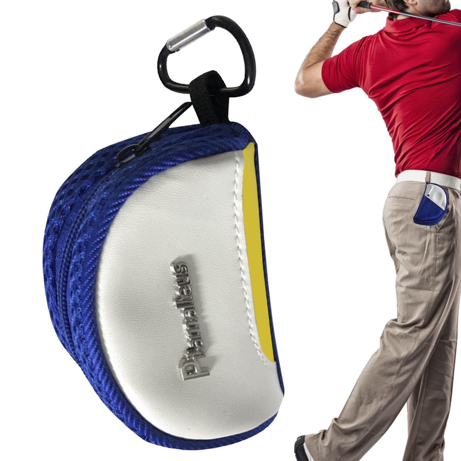 Borsa per Pallina da Golf con Cerniera e Moschettone, Porta t-Shirt Sportivo Tascabile