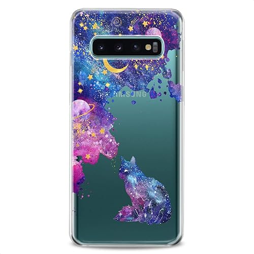 Miniatura 5 de Funda compatible con Samsung S25 S24 S23 FE S22 Plus S21 Ultra S20+ S10e Note 20 S9 Galaxy colorido patrón abstracto púrpura estrellas claro gato