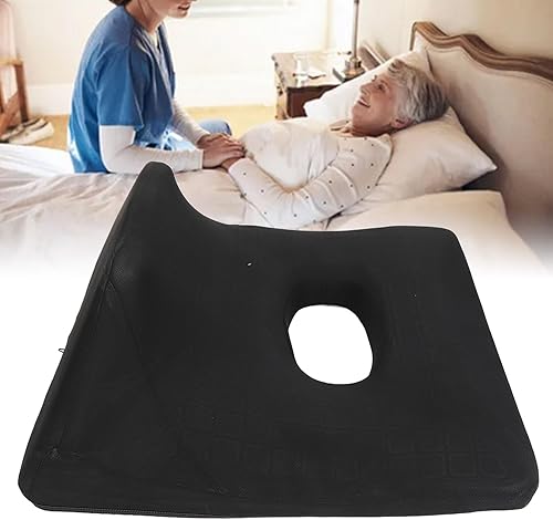 Miniatura 8 de Cojín antiescaras con soporte para las piernas, cojines transpirables de espuma viscoelástica para el coxis de los glúteos, diseño hueco ovalado