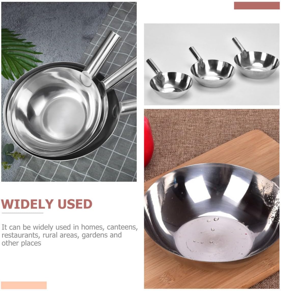 Stainless Steel Soup Ladle Short Handle Medium Size Thickened Kitchen Cooking Serving Spoon for Home and Restaurant Use