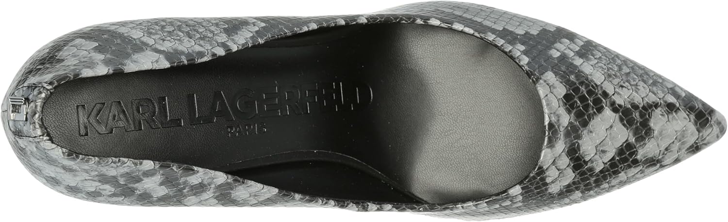 Karl Lagerfeld Women's Royale Snake Textured Pointed Toe Dress Pump - Image 5
