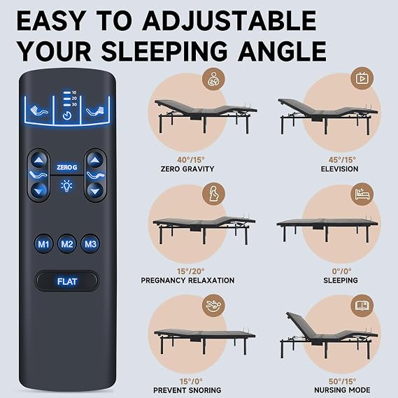 ZWP Replacement Remote Control for iDealBed 5i Adjustable Bed Base