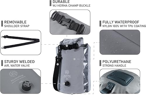 Miniatura 7 de Lavadora portátil con bolsa de lavado  Bolsa seca totalmente impermeable de 15 litros  Lavadora de nailon compacta ligera  Bolsa de lavandería