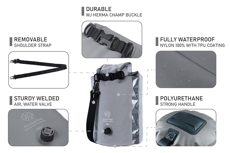 Portable Washing Machine Bag - 15L Waterproof Dry Bag, Manual Clothes Washer For Travel & Camping