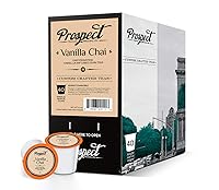 Vista 3 de Prospect Tea Co. Cápsulas de té Chai de vainilla con cafeína compatibles con cafeteras K Cup incluyendo 2.0, 40