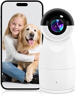 360° Dual Fisheye Indoor Surveillance Camera – Full Coverage No Blind Angles – Night Vision Two-Way Audio 1080P – WiFi 2.4…