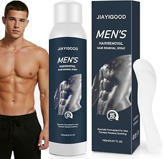 Hair Removal Spray Foam for Men – Gentle Depilatory Cream with Plant Extracts, Soothing Formula for Armpits, Chest, Back, Legs & Body – Safe for All Skin Types