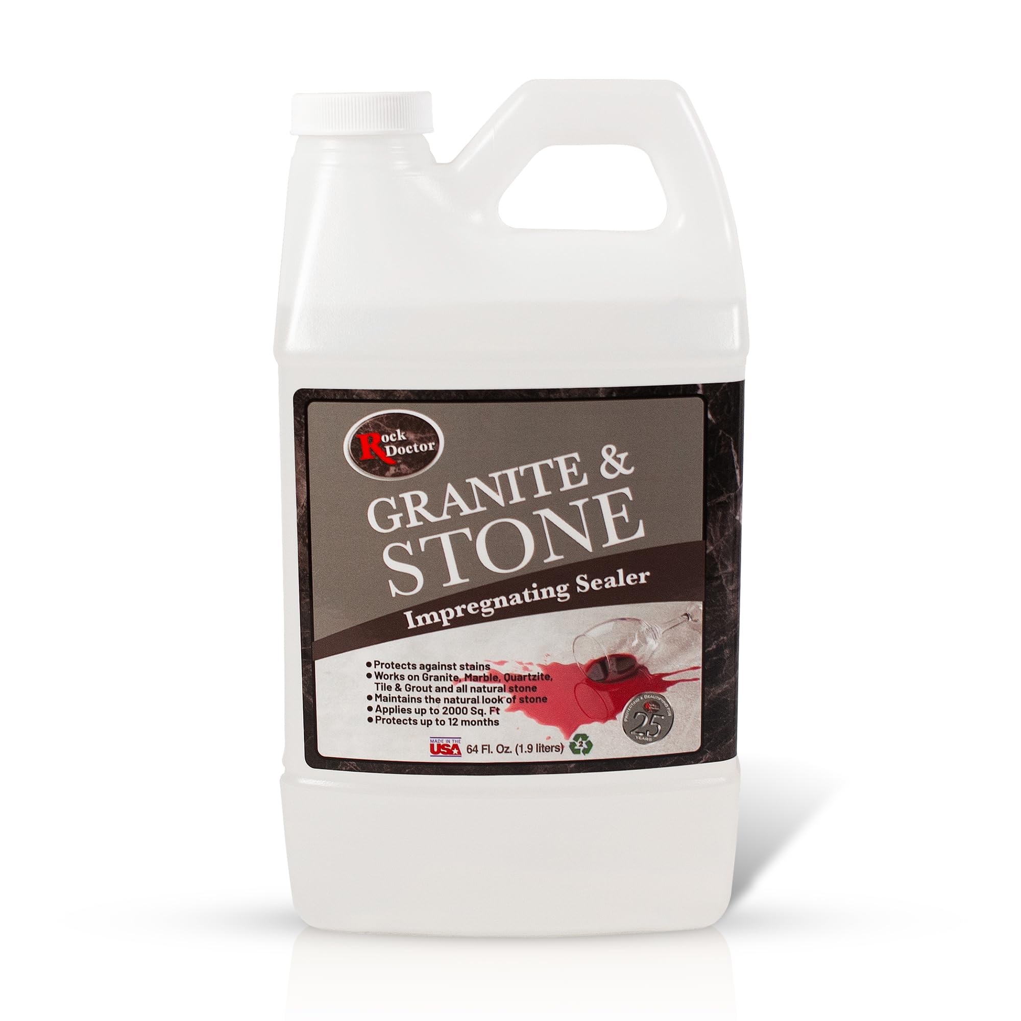 Rock Doctor Granite & Stone Sealer, 64 Oz, Stain Protection, 2000 Sq Ft 1