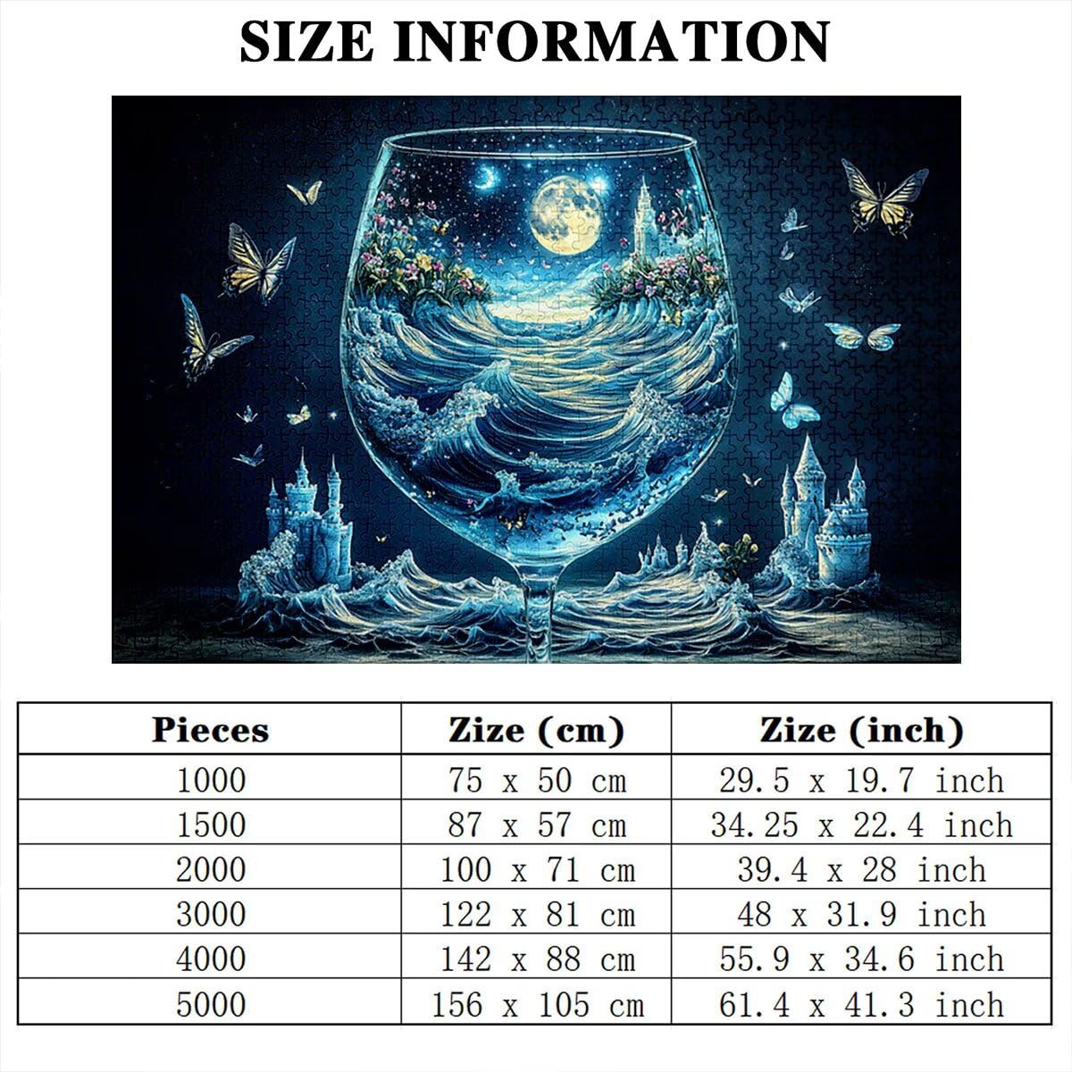 Puzzle 3000 elementów, Starry Night, abstrakcyjne puzzle dla dorosłych, 3000 elementów, drewniane puzzle dla dorosłych, trudna łamigłówka, gra logiczna dla całej rodziny, drewniane puzzle, dekoracja