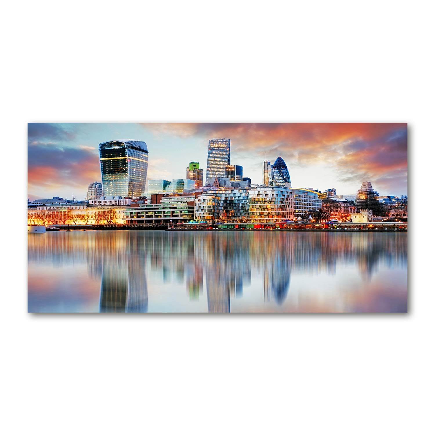 Panorama de Londres acrylique glass art 120x60cm pour salon moderne Tulup