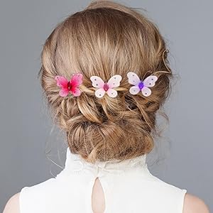 Décorations De Papillons Pour L'artisanat En Maille, Fil à Paillettes Filaires, Faveur De Mariage, Décoration De Fête Scintillante Violette