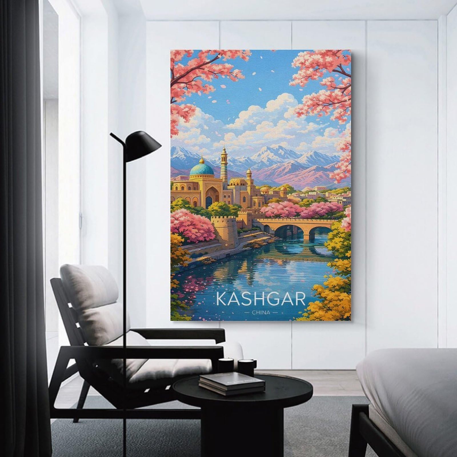 Junmoney Wall Picture Print Kashgar China Travel, 16x24inch(40x60cm), for Wall Displays, Bedrooms Or Room Updates, Wall Decor Suited to Curated Displays