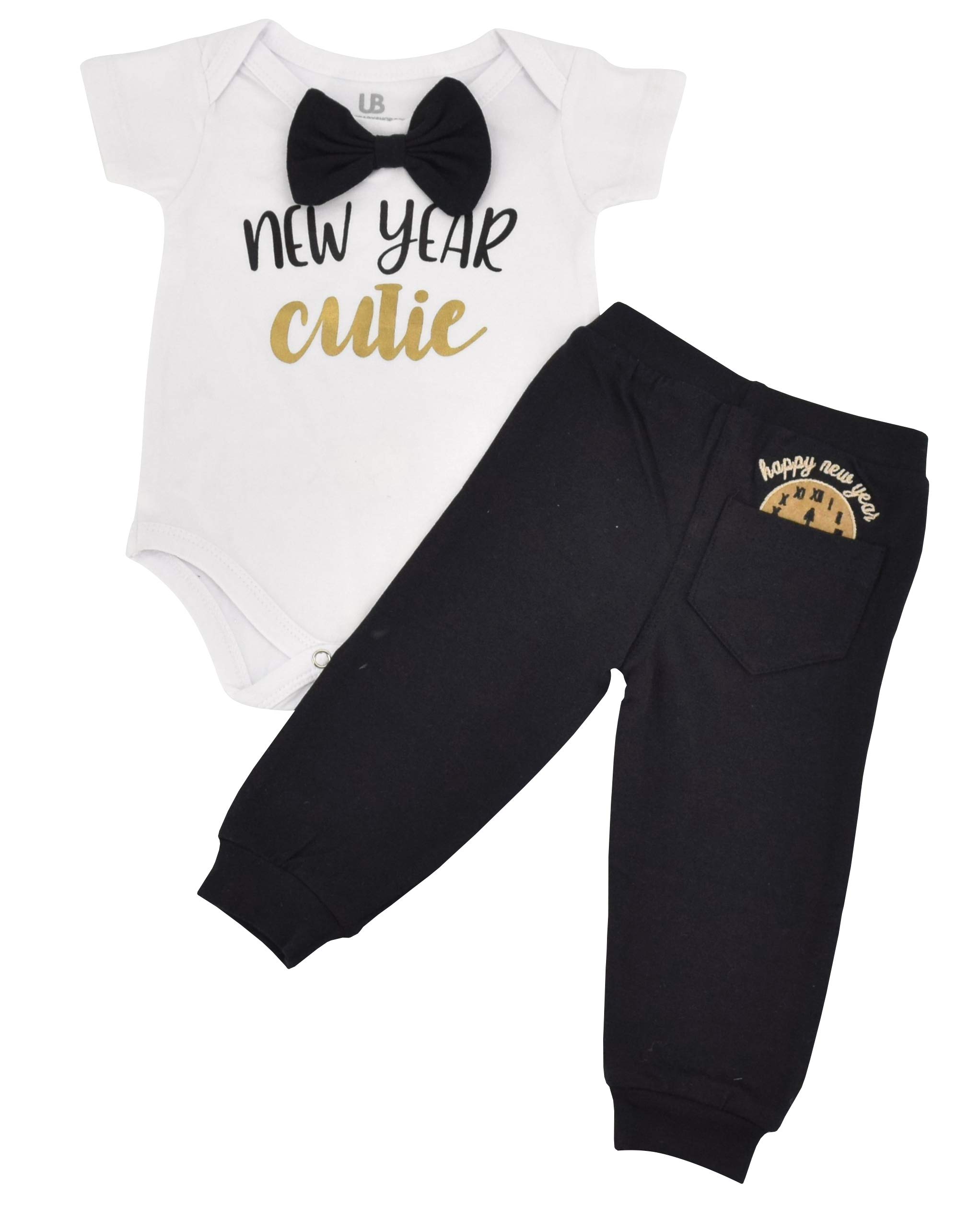 Baby Boys Girls 2pc Outfit Set Short Sleeve Bodysuit with Pants