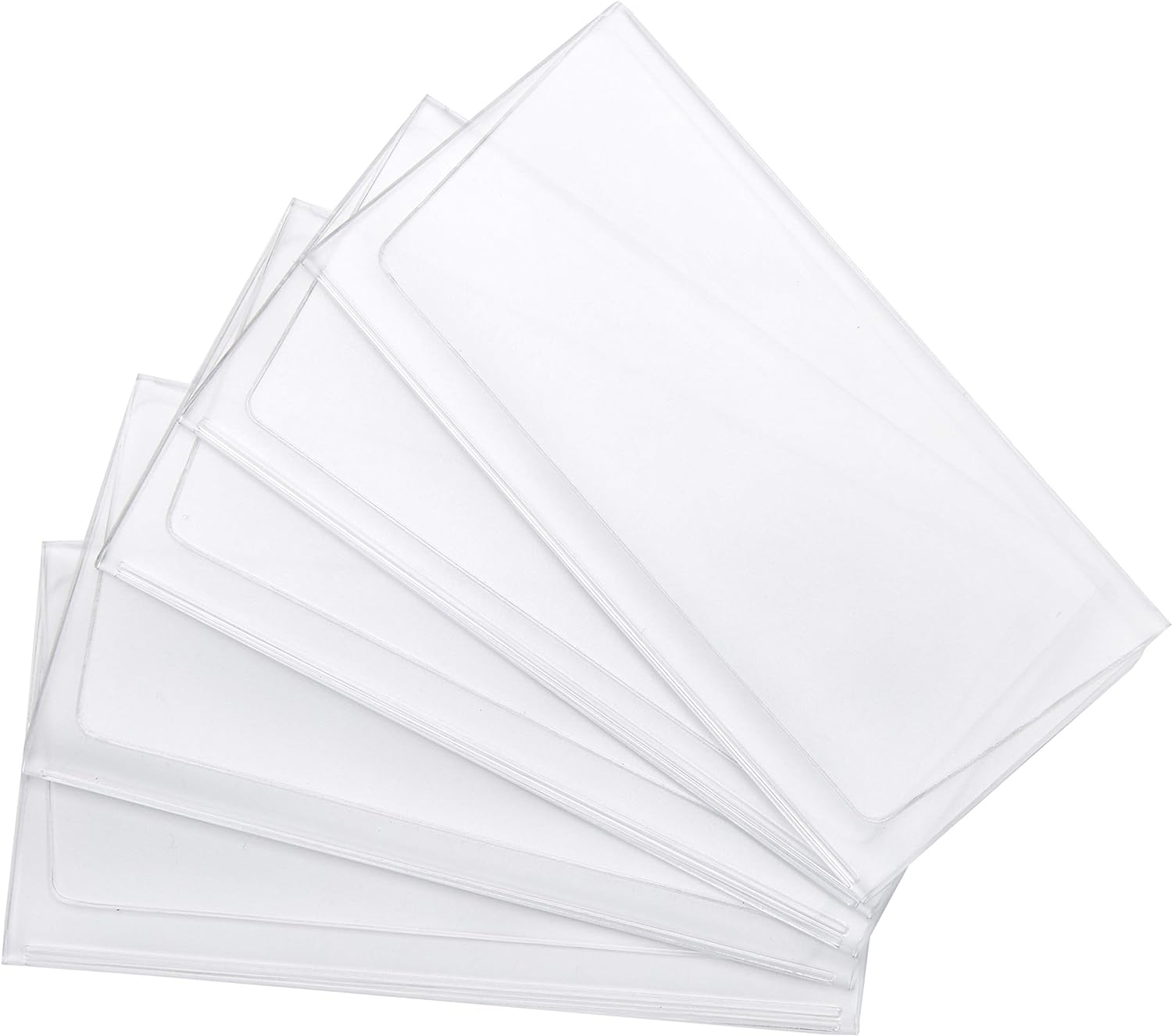 Set of 5 Heavy Duty Vinyl Checkbook Protector/Divider Trifold Wallet Inserts Made in USA : Office Products