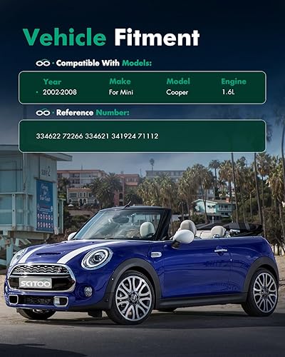 Miniatura 4 de SCITOO - Amortiguador delantero trasero para Mini se adapta a 2002-2006 para amortiguadores Mini Cooper 334622 334621 341924 Struts - Juego de 4