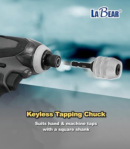 Miniatura 18 de LABEAR Mandril de grifo intercambiable DR M3 ~ M8 de 1/4 "DR M3 ~ M8, enchufe de grifo ajustable, enchufe