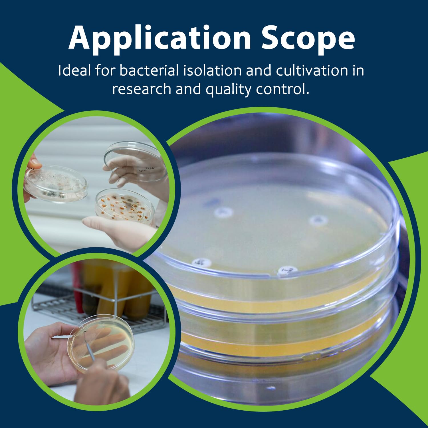 Tryptic Soy Agar (TSA) Agar Plates – 10 Sterile Plates/Pack | Tryptic Soy Agar Petri Dishes for Culture, Science Labs, Ready-to-Use Microbiology Supplies