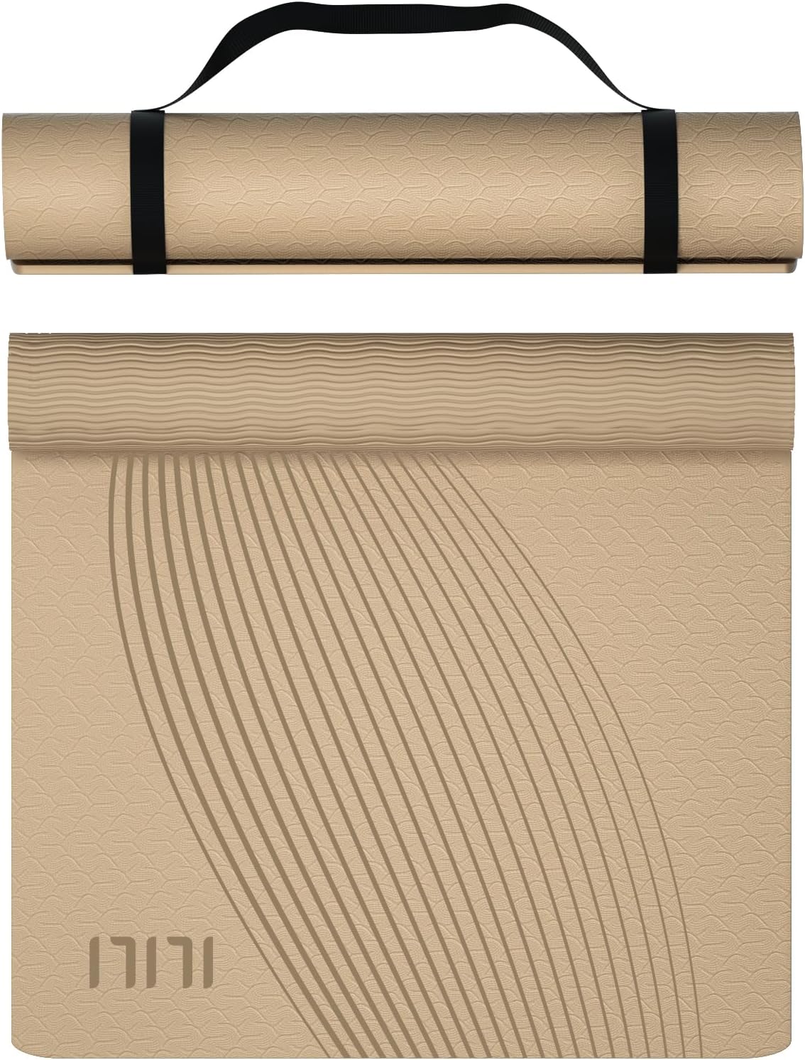 ILILI Yoga Mat, 72×25×0.3 Inch, Non-Slip, TPE Exercise Mat, Tear-Resistant, Fitness Yoga Mat with Carrying Strap, Ideal for Yoga, Pilates, Home Workouts, Stretching & All Fitness Routines