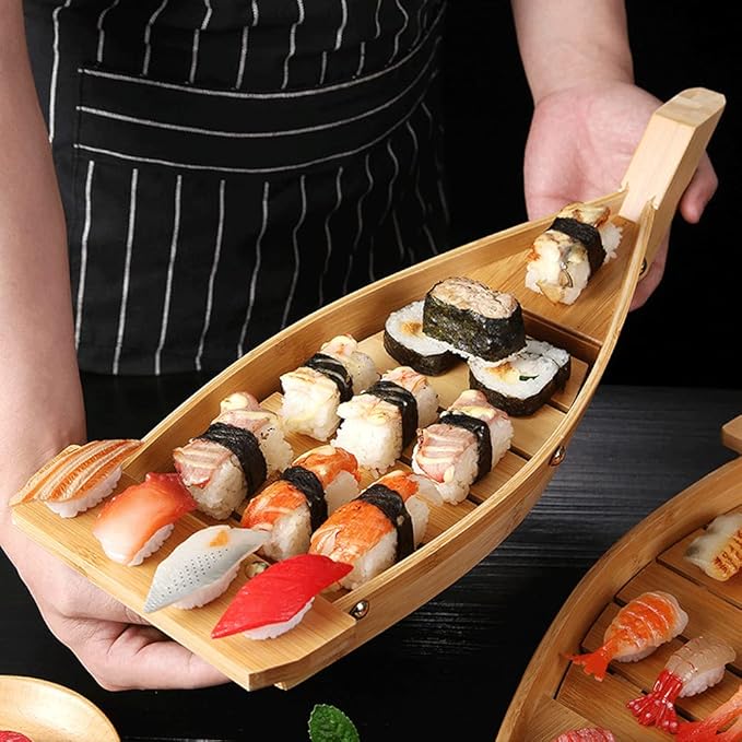 Bandeja de Madera para Sushi 35x15cm miniatura 2