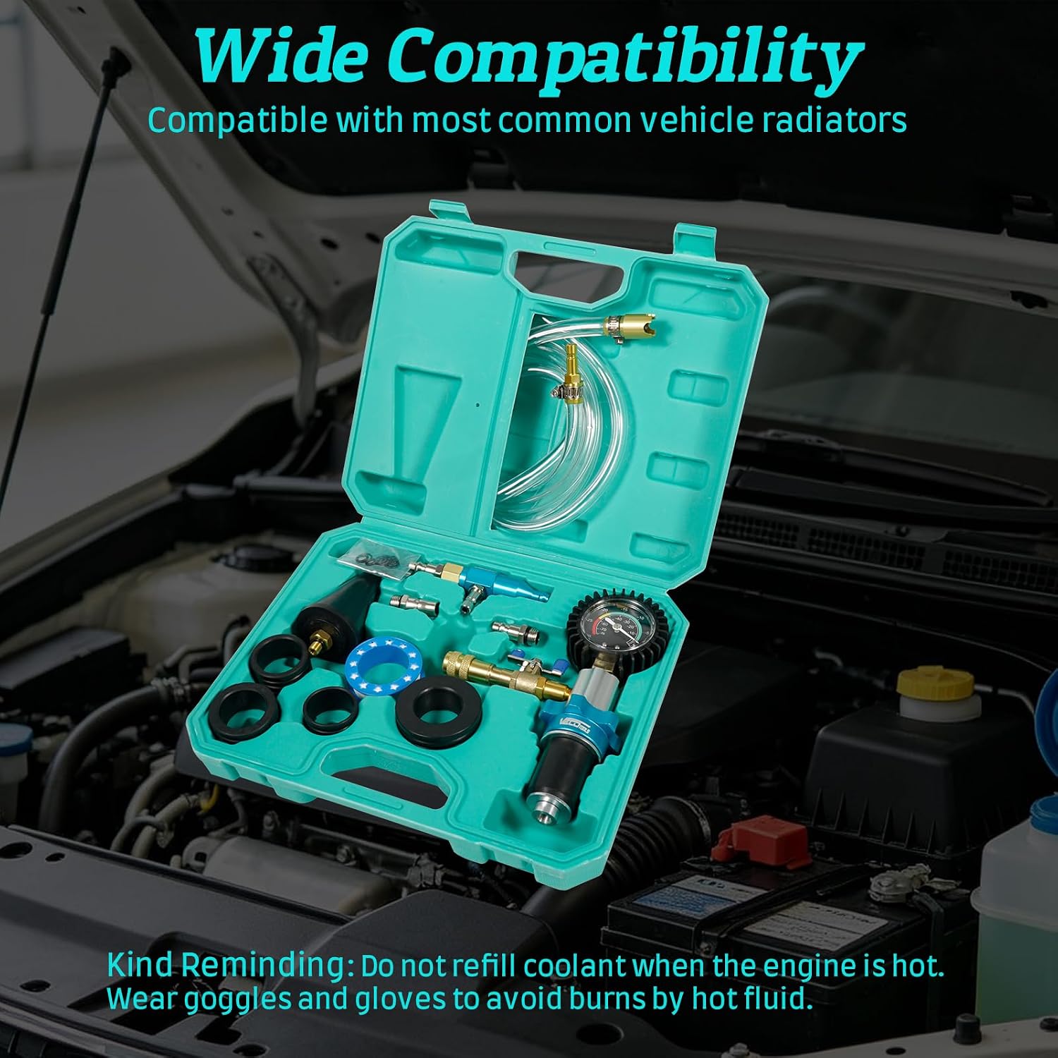 13PCS Coolant Vacuum Refill Kit with Gauge for Radiator