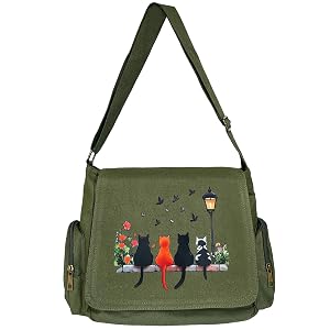 VODIU Personalized Pattern Messenger Bag Cute Canvas Crossbody Bags for Women Men Shoulder Handbags Hobo Purses with Pockets