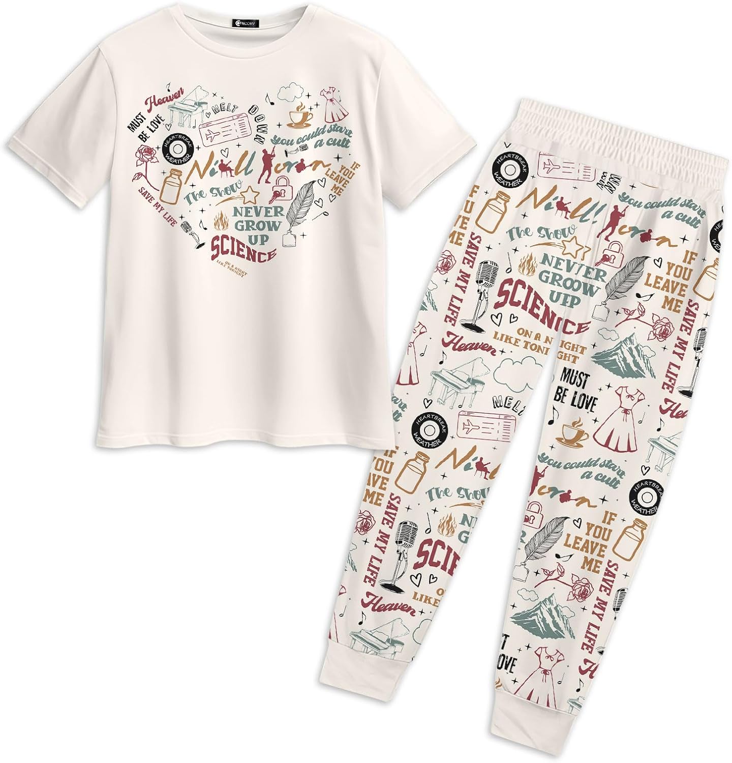 Famous Character Womens Pajama Sets, Lounge Sets for Women 2 piece, PJ Sets for Woman