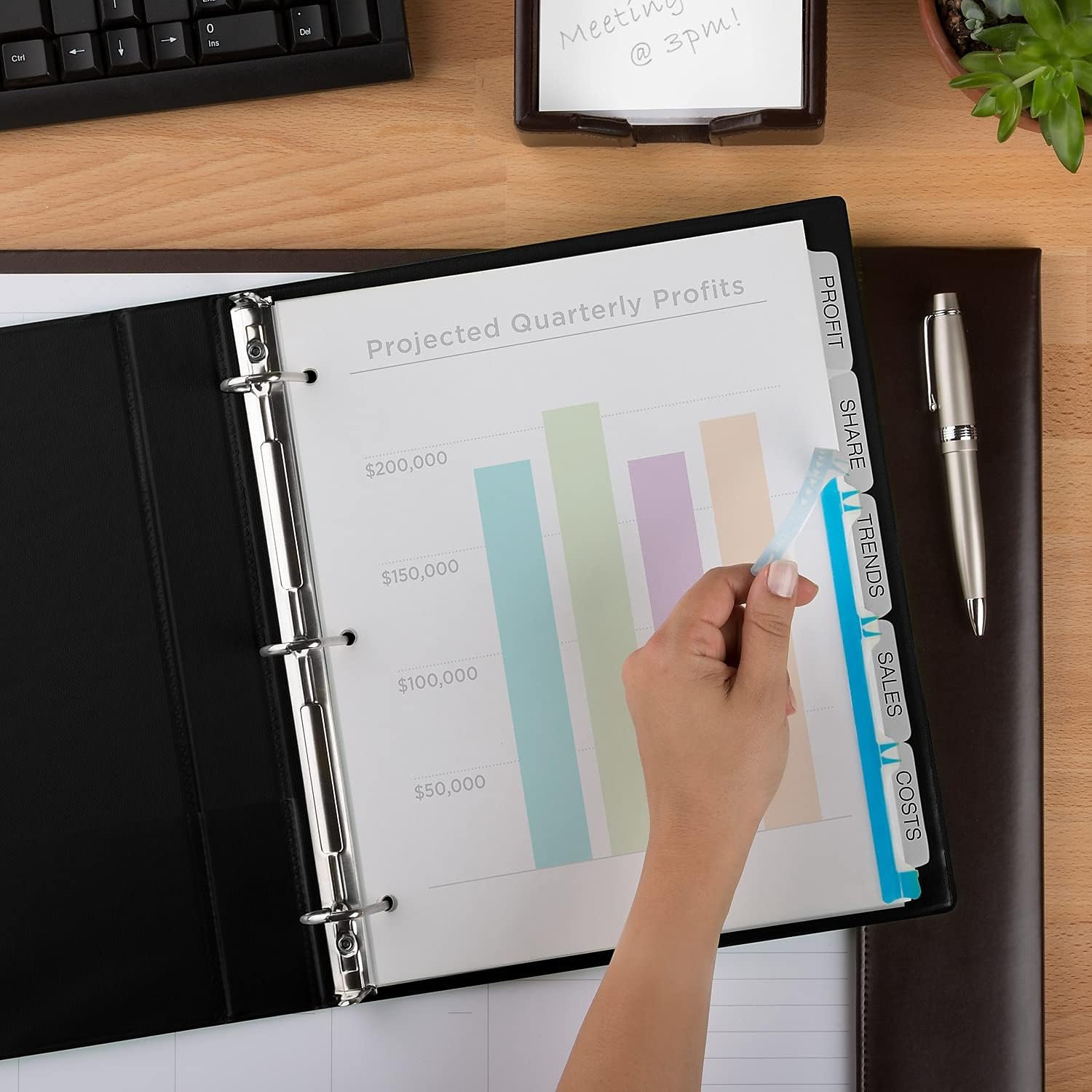 Avery 12449 Index Maker Translucent Dividers, 5-Tabs/Clear, Letter, 5 Sets/PK