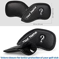 Vista 5 de CRAFTSMAN GOLF 12 piezas o 1 pieza de fundas protectoras de cuero sintético para cabezas de palos de golf, compatibles con todas las marcas