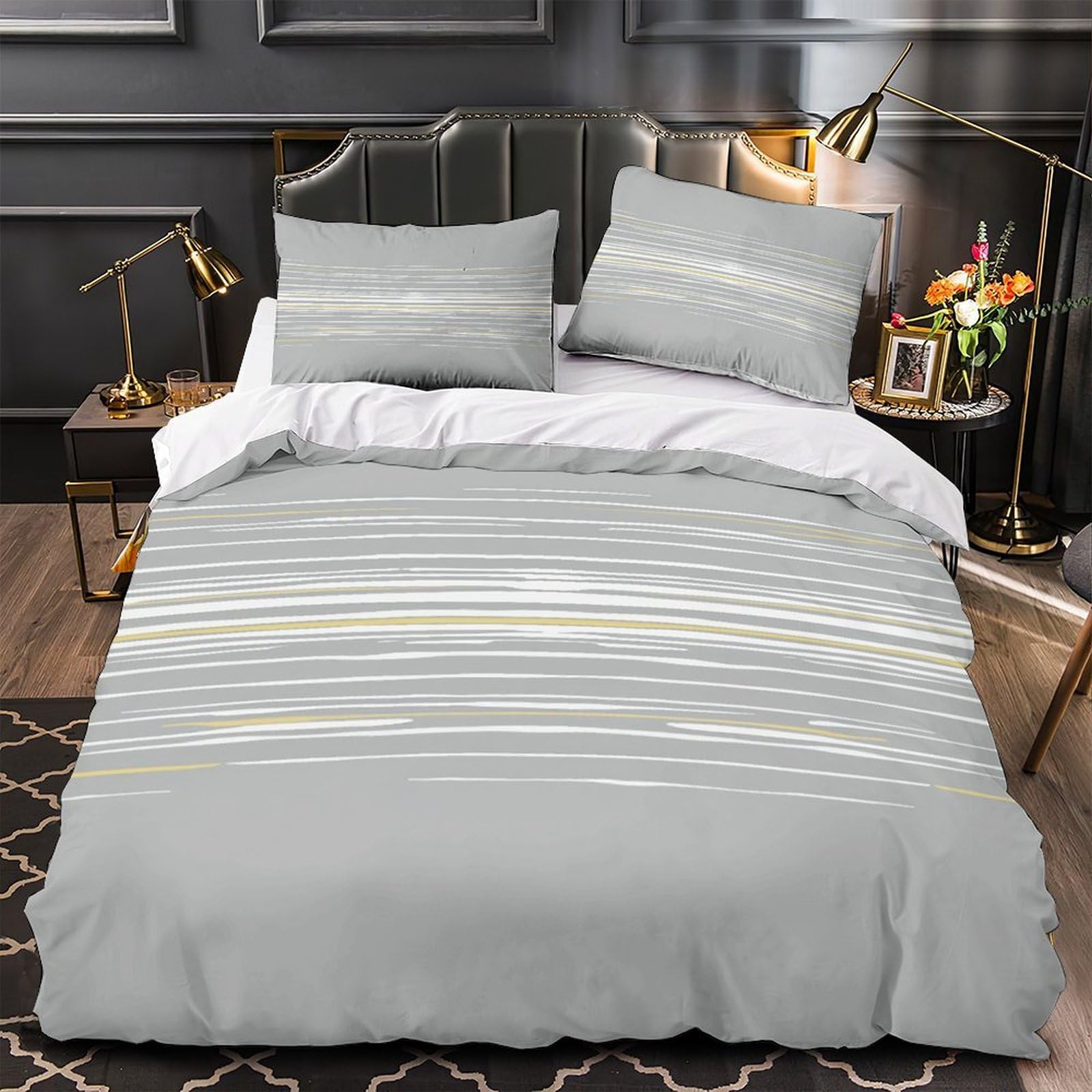 Parure de lit marmotte 3D housse de couette microfibre super douce 260x220