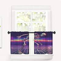 Vista 115 de Maritime Ocean Cafe Curtains,Anchors Nautical Art Blackout Tier Curtain Multilayer Polyester Short Kitchen Drapes 2 Pack 26X24 Inches Anclajes