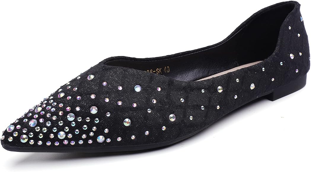 Rhinestone Flats Shiny Wedding Shoes 