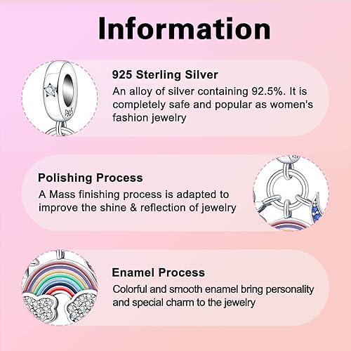 Miniatura 5 de GOINEVA - Dije de girasol con forma de sol, estrella, luna, elefante, para pulsera, collar de plata de ley 925, dije de corazón de amor, dijes de