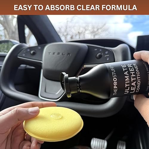 Miniatura 4 de Acondicionador y tratamiento de reparación de cuero para automóvil, brillo y protección, fácil de aplicar, fórmula transparente sin residuos,
