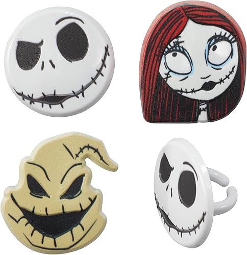 Miniatura 5 de DecoPac The Nightmare Before Christmas Rings, Cupcake Decorations Featuring Jack, Sally, And Oogie Boogy - 24 Pack