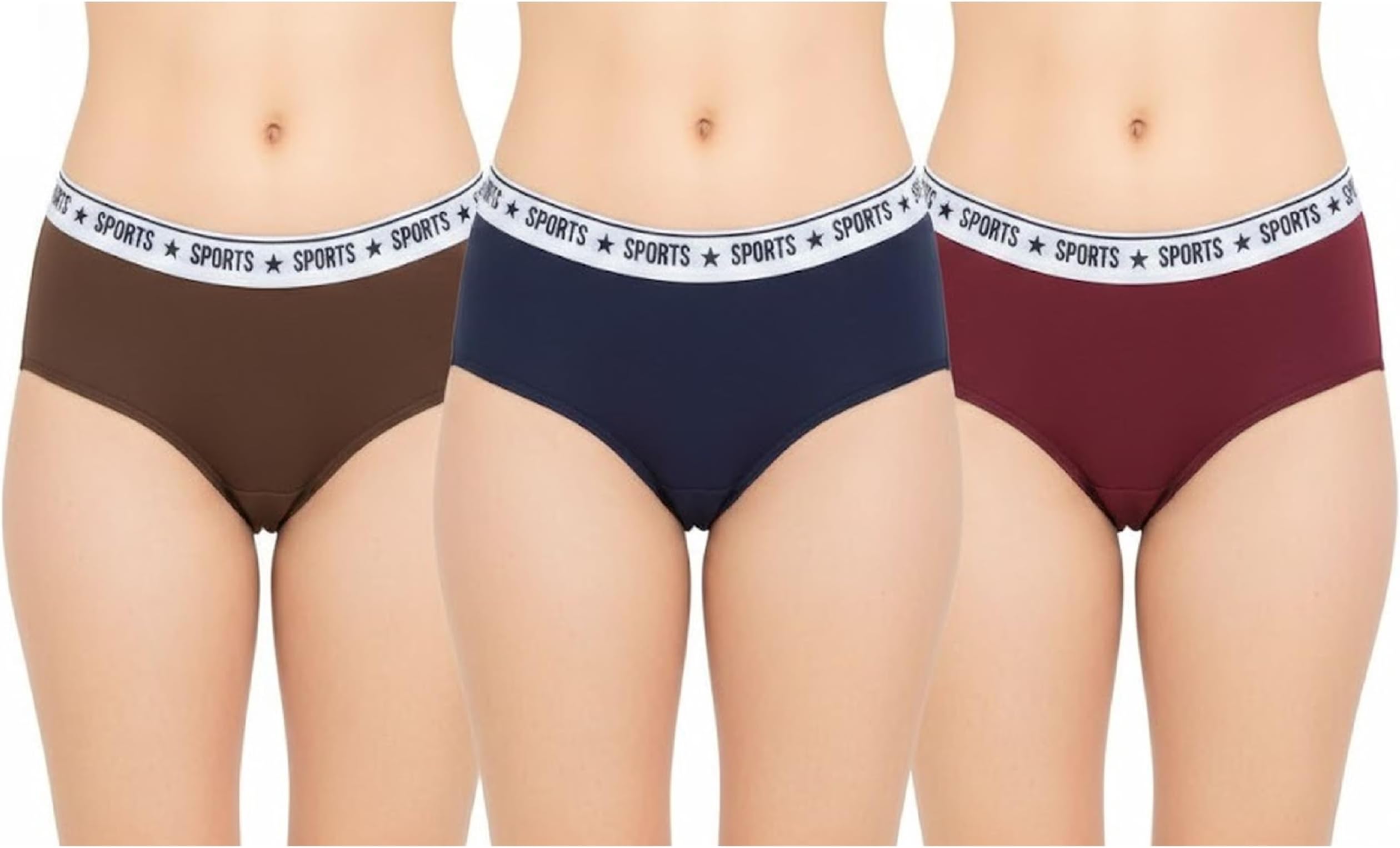 Exclusive 100% Pure Cotton Stretchable Panties for Women - Soft Breathable Mid-Rise Antibacterial Cotton Blend Innerwear with Stylish Hipster Panty