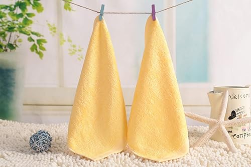 Miniatura 5 de Tosnail Paquete de 20 paños y toallas de baño de fibra de bambú ultra suaves de 10 x 10 pulgadas para bebé, varios colores