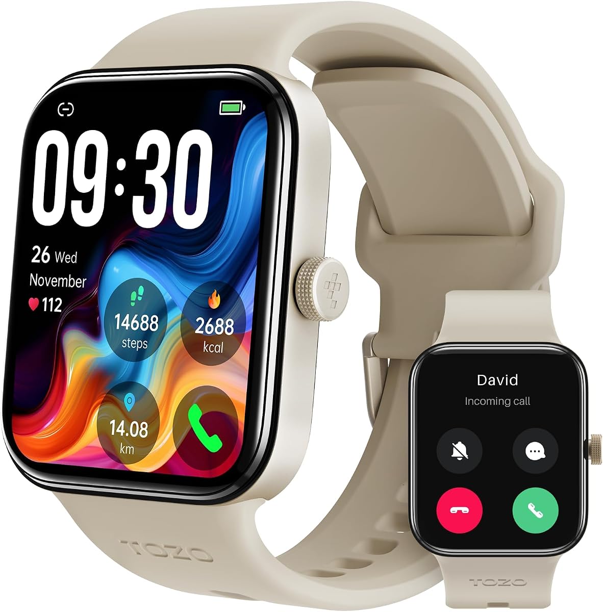 TOZO AMOLED S4 Smart Watch 1.78" Ultra-Clear Screen for Men Women