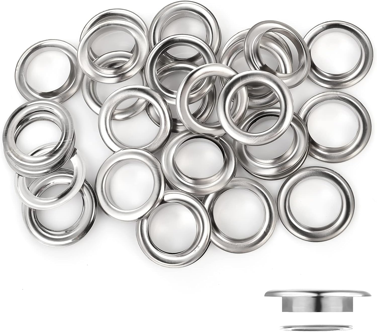 Yolev 25pcs 40mm Grommet Eyelets Kit Metal Eyelets with Washers Curtain