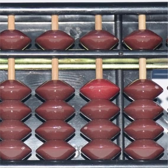 Math Abacus Abacus 13 Digits Standard Abacus Chinese Calculator Counting Math Learning Tool for Students Beginners Arithmetic Counting Tool