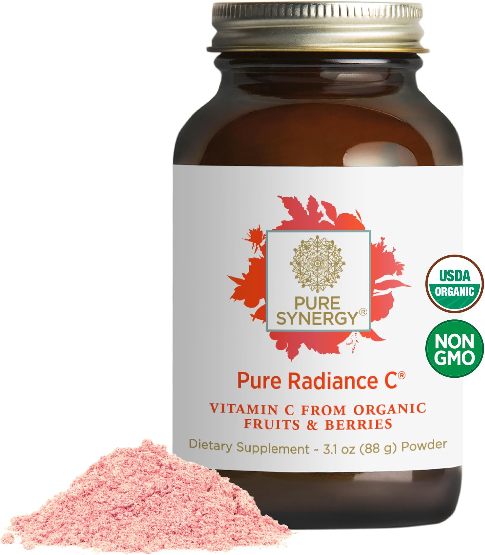 Pure Synergy Pure Radiance C – Organic Vitamin C Powder, Whole Food Non-GMO (3.1 oz)