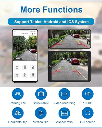 Miniatura 6 de Cámara de respaldo inalámbrica magnética 1080P, batería recargable de 90 días, cámara de visión trasera y frontal impermeable para enganchar barco,