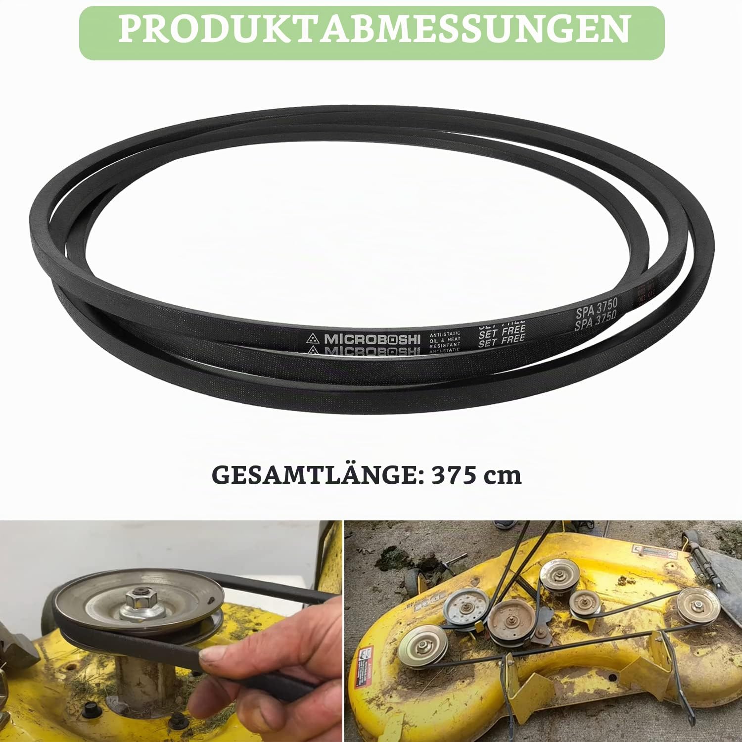 Keilriemen für Rasenmäher, 121,9 cm, passend für John Deere GX21833 GX20571 D140 D150 D160 L120 L130 LA130 LA140 LA145 LA155 LA165 X140 etc
